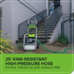 Lavadora de Presión Eléctrica Greenworks Pro GPW2303A 2300 PSI 2.3 GPM Sin Escobillas Manguera de 25 Pies