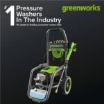 Lavadora a Presión Eléctrica Greenworks GPW2702A 2700 PSI 2.3 GPM Manguera de 25 Pies Estructura de Acero