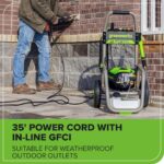 Lavadora a Presión Eléctrica Greenworks GPW2702A 2700 PSI 2.3 GPM Manguera de 25 Pies Estructura de Acero