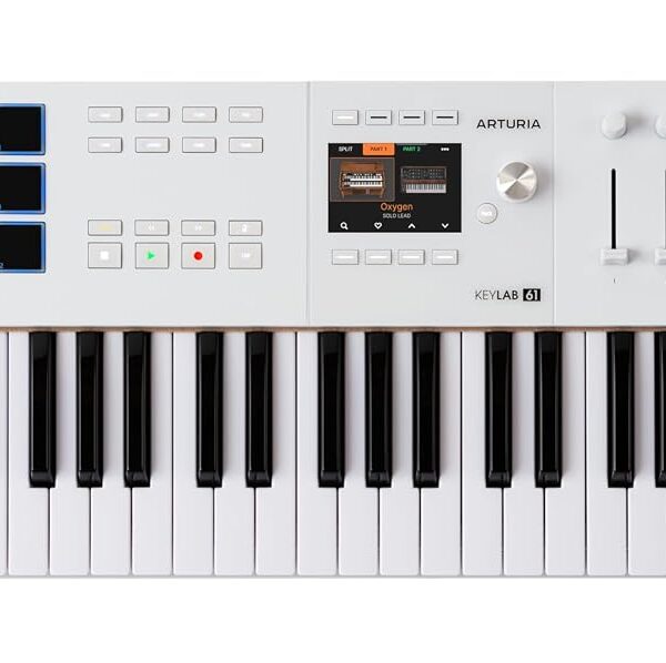 Arturia KeyLab 61 mk3 Blanco — Controlador de teclado USB MIDI de 61 teclas con Software Analog Lab Pro incluido