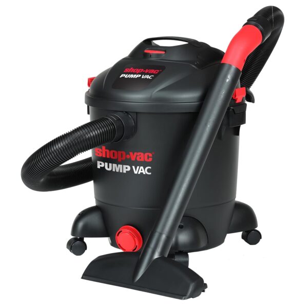 Shop-Vac 5871205 Aspiradora con bomba de agua en seco y húmedo de 12 galones con bomba de agua incorporada, 5.0 CV pico,