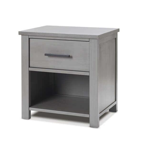 Mesita de Noche Sorelle Furniture Westley Modelo 8180-Grigio Madera de Pino Color Grigio con Ruedas