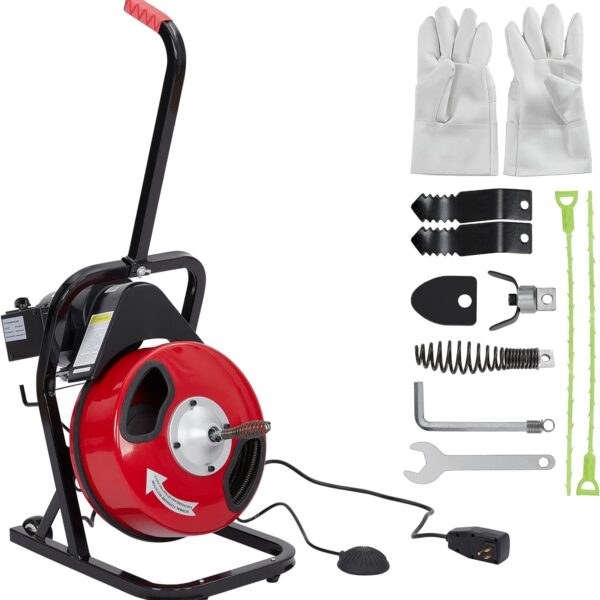 ACONEE Máquina de limpieza de drenaje, rojo+negro