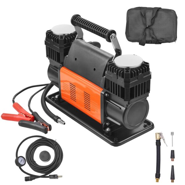 Compresor de Aire VEVOR YD-127D 10.6 CFM 150 PSI Doble Cilindro 12V