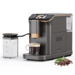 Máquina de café espresso prémium con espumador de leche automático, máquina de café espresso súper automática de 20 bare