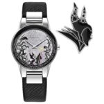 Reloj Citizen Eco-Drive Maléfica Charm Box Set Disney Villains acero inoxidable correa de cuero negro GA1080-41Y