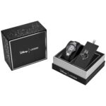 Reloj Citizen Eco-Drive Maléfica Charm Box Set Disney Villains acero inoxidable correa de cuero negro GA1080-41Y