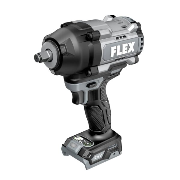 Llave de Impacto Inalámbrica FLEX FX1472-Z 24V 1/2 pulgada 1500 pies-libras Sin Escobillas Batería y Cargador No Incluid
