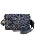 Bolso Cruzado Mary Frances Kismet BB S002-459 con Cuentas Bordadas Estampado Floral Multicolor Convertible en Cinturón