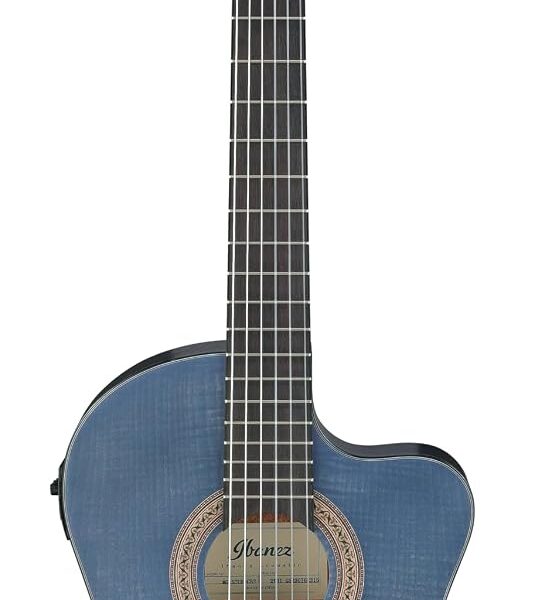 Ibanez GA5FM - Guitarra acústica-eléctrica de nylon delgada, Berry, poro abierto