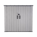 Cobertizo de Almacenamiento Lifetime Modelo 60434 Construcción de Acero Doble Pared HDPE 6.3 x 3.6 Pies Color Polvo de T