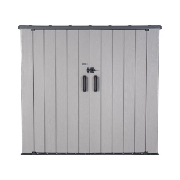 Cobertizo de Almacenamiento Lifetime Modelo 60434 Construcción de Acero Doble Pared HDPE 6.3 x 3.6 Pies Color Polvo de T