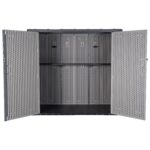 Cobertizo de Almacenamiento Lifetime Modelo 60434 Construcción de Acero Doble Pared HDPE 6.3 x 3.6 Pies Color Polvo de T