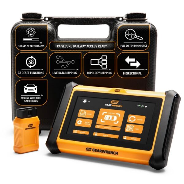 Tableta de Diagnóstico Bidireccional GEARWRENCH GWSMART07 Inalámbrica 7 Pulgadas con 4 Años de Actualizaciones de Softwa