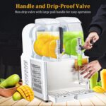 GarveeTech 4Lx2Tank - Máquina comercial de granizado de acero inoxidable de 370 W para bebidas congeladas de cóctel Marg
