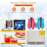 GarveeTech 4Lx2Tank - Máquina comercial de granizado de acero inoxidable de 370 W para bebidas congeladas de cóctel Marg