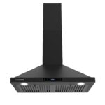 Campana extractora Vista Coll 380 CFM de 30 pulgadas para montaje en pared, LED, negro mate