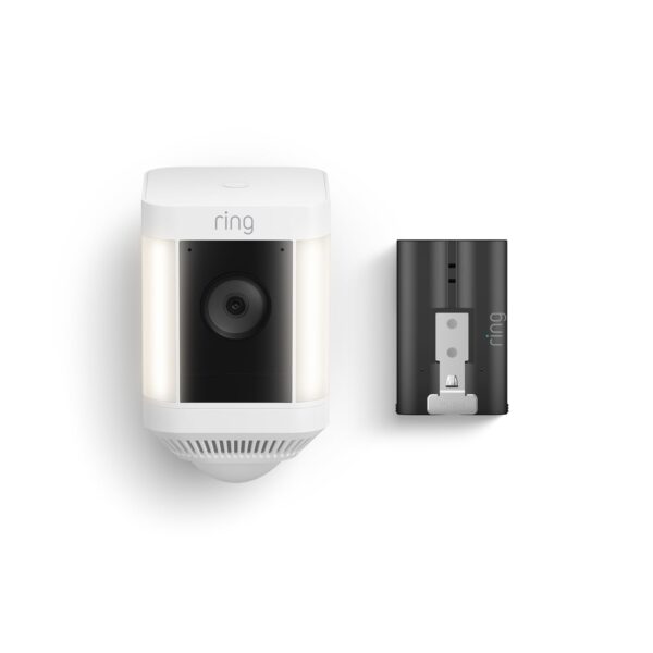 Videotimbre Inalámbrico Ring Plus Blanco con Batería Adicional Desmontable