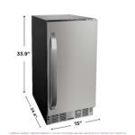 Frigidaire Refrigerador incorporado de 3 pies cúbicos de capacidad, debajo del mostrador, sin escarcha, acero inoxidable