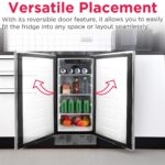 Frigidaire Refrigerador incorporado de 3 pies cúbicos de capacidad, debajo del mostrador, sin escarcha, acero inoxidable