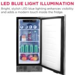 Frigidaire Refrigerador incorporado de 3 pies cúbicos de capacidad, debajo del mostrador, sin escarcha, acero inoxidable