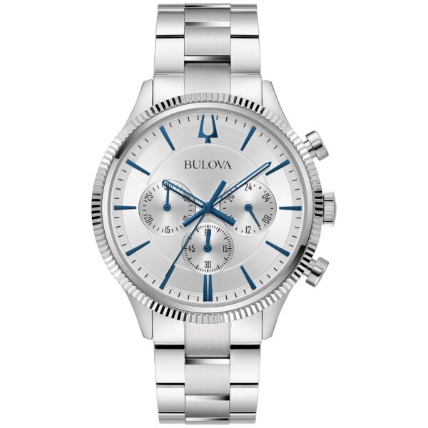 Reloj Bulova Cronógrafo Clásico 96A321 Hombre Acero Inoxidable Plateado 43mm