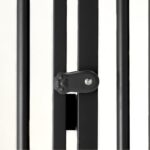 Puerta de Seguridad para Gatos Richell 94952 Extra Alta 70 Pulgadas Acero Negro 28 a 37.5 Pulgadas de Ancho