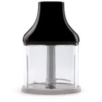 Smeg Batidora de Mano de Inmersión con Vaso Medidor, Tazón para Picar con Tapa, Batidor de Alambre, 5 Controles de Veloc