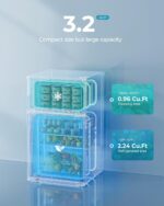 EUHOMY Mini refrigerador con congelador, refrigerador compacto de 3.2 Pies Cúbicos con congelador, mini refrigerador de