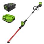 Cortasetos de Poste Inalámbrico Greenworks PH60L210 60V 20 Pulgadas Batería 2.0 Ah y Cargador Incluidos