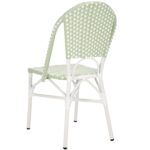 Juego de 2 Sillas Bistró SAFAVIEH Oliver PAT4045A-SET2 Ratán Verde y Blanco Base de Aluminio