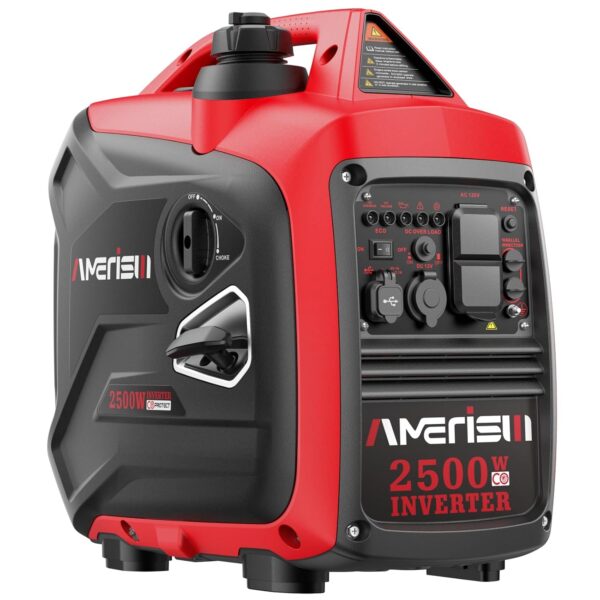 Generador Inversor Portátil Amerisun AM5020C 2500W Gas Negro y Rojo
