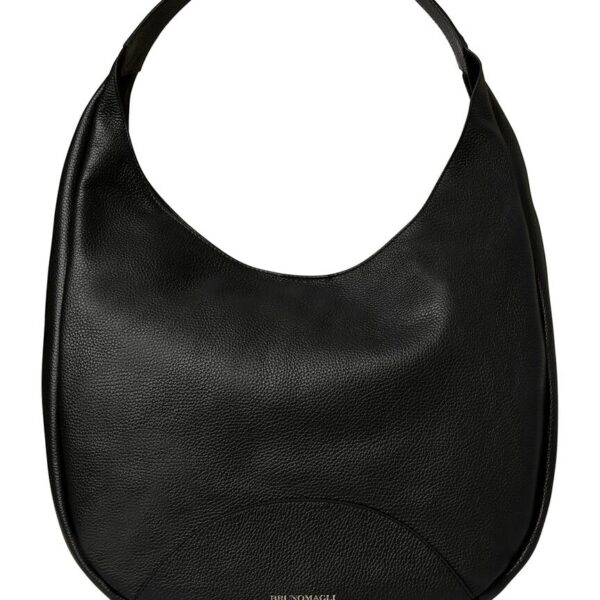 Bolso Bruno Magli Celeste WMB3CELA6 Hobo Cuero Negro Fabricado en Italia
