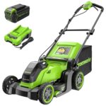 Cortacésped Greenworks MO40L413-00 40V 17 pulgadas inalámbrico motor sin escobillas batería 4.0 Ah