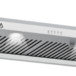 GarveeTech Campana extractora para debajo del gabinete de 30 pulgadas, 400 CFM para convertible, de acero inoxidable con