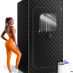 Caja de Sauna FREEYARE Modelo TY-XZ07 Portátil con Calentador de Vapor 1200W 3L 15 Niveles Control Remoto Silla Plegable
