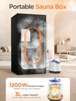 Caja de Sauna FREEYARE Modelo TY-XZ07 Portátil con Calentador de Vapor 1200W 3L 15 Niveles Control Remoto Silla Plegable