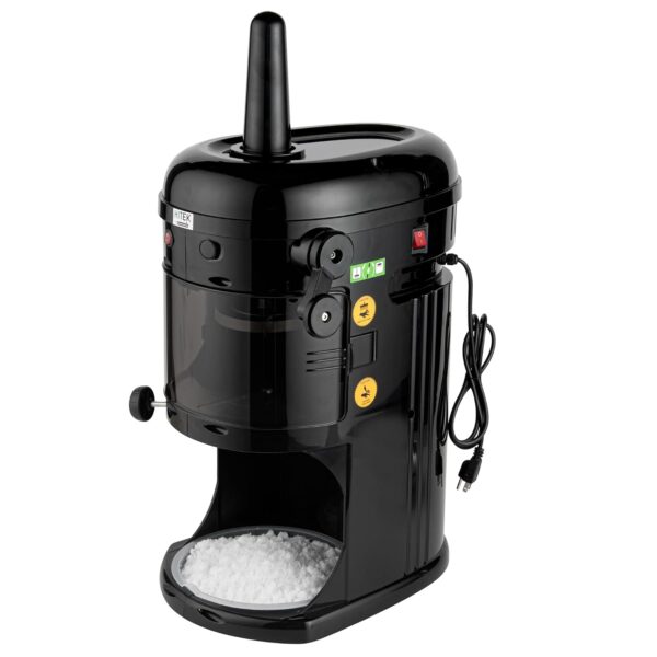 Hi Tek - Afeitadora de hielo, 1 máquina de cono de nieve, 176.4 libras por hora, 250 W, máquina de hielo afeitado negro,