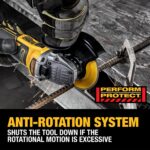 DEWALT Amoladora inalámbrica sin escobillas de 20V MAX XR de 4-1/2 pulgadas - 5 pulgadas con interruptor deslizante de v