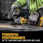 DEWALT Amoladora inalámbrica sin escobillas de 20V MAX XR de 4-1/2 pulgadas - 5 pulgadas con interruptor deslizante de v