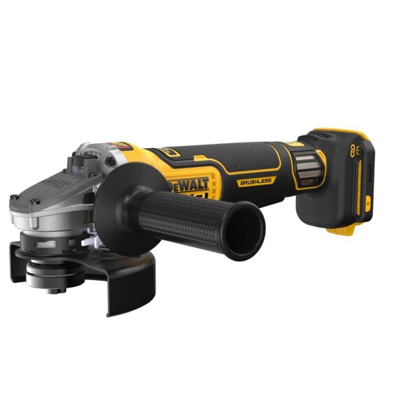 DEWALT Amoladora angular inalámbrica sin escobillas de 20V MAX XR, 4-1/2 pulg. - 5 in., Velocidad variable, antirrotació