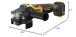DEWALT Amoladora angular inalámbrica sin escobillas de 20V MAX XR, 4-1/2 pulg. - 5 in., Velocidad variable, antirrotació