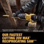 DEWALT Sierra recíproca inalámbrica sin escobillas de 20V MAX* XR (solo herramienta) (DCS384B)