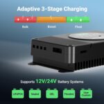 Cargador de Batería HQST 12V 24V 30A DC a DC Buck Boost MPPT con Bluetooth HCC30DCSR