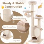 Árbol para Gatos PETSITE PTS10174NACTPV 74 Pulgadas Madera Contrachapada 6 Niveles Condominio Hamaca Beige