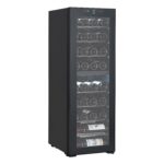 Enfriador de vino de 39 botellas, mini refrigerador de vino con control digital de temperatura, refrigerador independien
