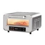 Kenmore Horno eléctrico para pizza de interior de 12 pulgadas, calor alto de 750 °F para estilo de leña, 5 preajustes, p