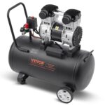 VEVOR Compresor de aire, tanque de acero de 15 galones, compresor de aire libre de aceite de 2HP 5.3 CFM@90 PSI y presió