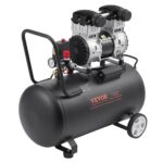 VEVOR Compresor de aire, tanque de acero de 15 galones, compresor de aire libre de aceite de 2HP 5.3 CFM@90 PSI y presió