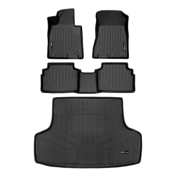 Juego de Tapetes y Revestimiento de Carga SMARTLINER SA0491 B0491 D0745 2 Filas para Hyundai Sonata 2024-2025 Color Negr